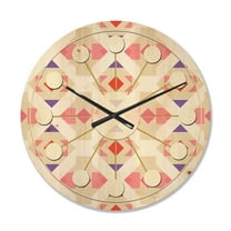 Designart 'Retro Triangular Design VII' Mid-Century Modern Wood Wall Clock