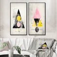 thumbnail image 1 of Designart "Retro Triangular Transcendence Minimalist Elevation I" Modern Geometric Framed Wall Art Set Of 2 - Modern Black Gallery Wall Frame Set For Home Decor, 1 of 6