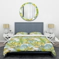 thumbnail image 1 of Designart 'Retro Tropical Foliage ' Mid-Century Modern Duvet Cover Set, 1 of 4