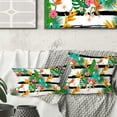 thumbnail image 1 of Designart Retro Tropical Leaves II' Mid-Century Modern Throw Pillow - 16x16, 1 of 2
