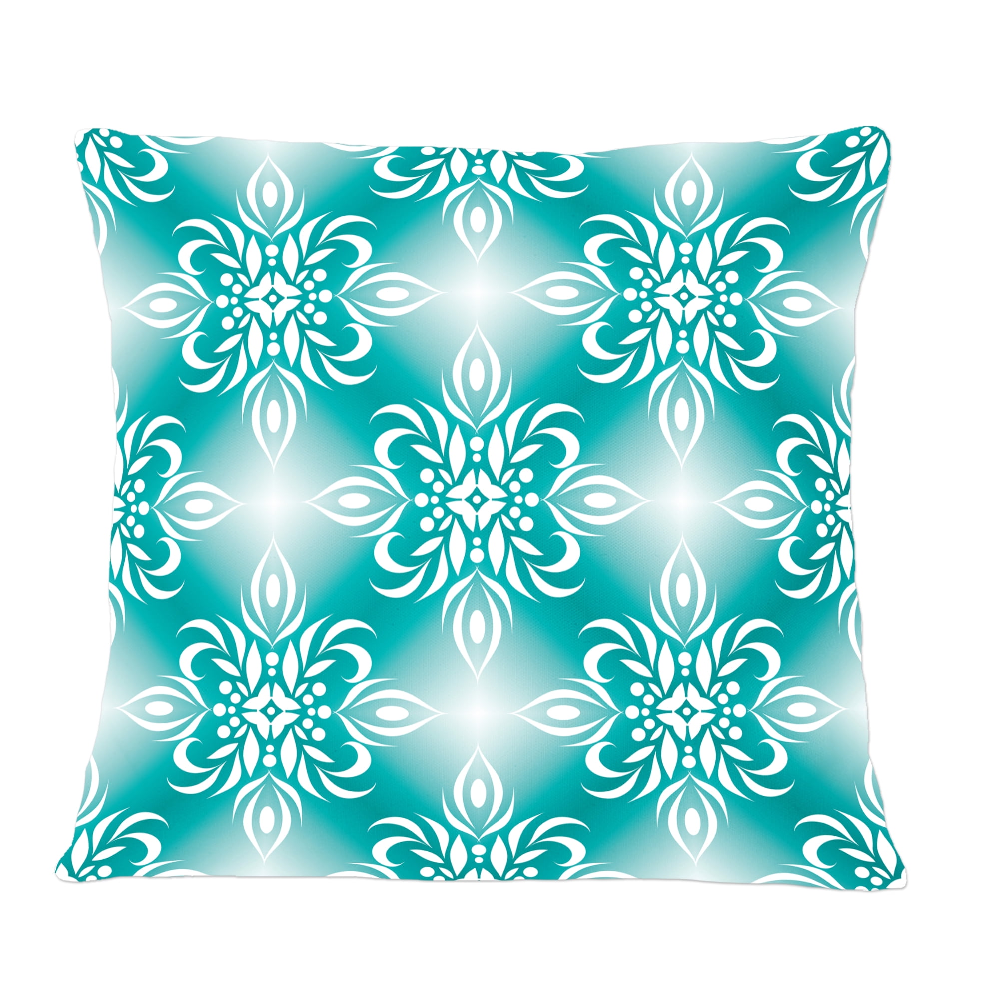 Designart Retro Turquoise Pattern' Mid-Century Modern Throw Pillow - 12x20