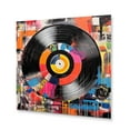 thumbnail image 1 of Designart "Retro Vibes in Colorful Vinyl III" Music Metal Art Print, 1 of 5