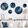 thumbnail image 1 of Designart "Retro Wildflowers In Shades Of Blue IX" Floral Metal Wall Art Set of 5 Piece, 1 of 5