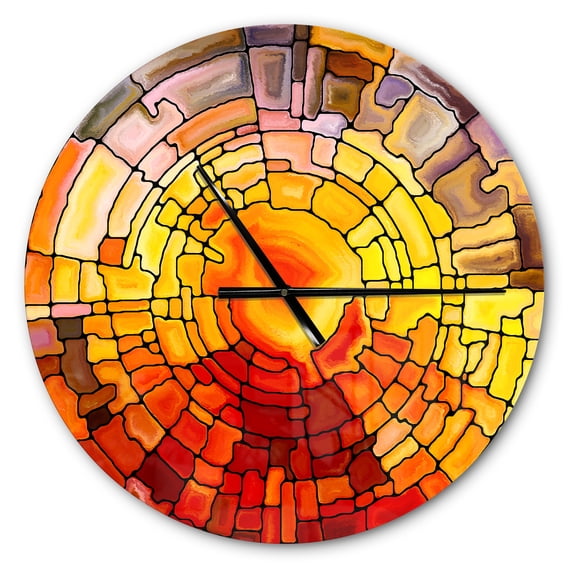 Designart 'Return of Stained Glass ' Modern wall clock