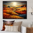 thumbnail image 1 of Designart "Revealing Countryside Blend II" Farm Floater Framed Wall Art Living Room, 1 of 5