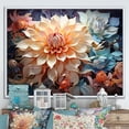 thumbnail image 1 of Designart "Reverie In Dahlia Blossom" Dahlia Floater Framed Canvas Art Print, 1 of 5