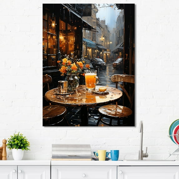 Designart "Reverie Of Coffee In Paris" Coffee & Tea Wall Decor