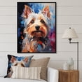 thumbnail image 1 of Designart "Reverie Of The Yorkie Doge II" Animals Dog Floater Framed Canvas Wall Art, 1 of 5