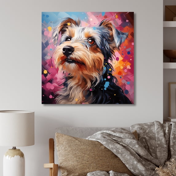 Designart "Reverie Of The Yorkie Doge IV" Animals Dog Wall Decor