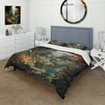 thumbnail image 1 of Designart "Reverie in Vietnam s Tropical Rainforest" Vietnam Bedding Covert Set - Landscapes Green Traditional Bed Set With 1 Sham, 1 of 6