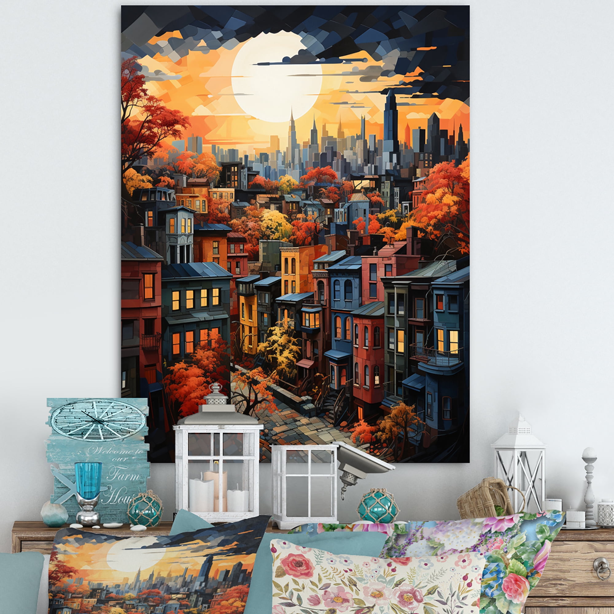 Designart "Revival of the Harlem Renaissance II" Cityscapes Canvas Art ...