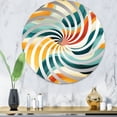thumbnail image 1 of Designart "Reviving Waves in a Modern Way I" Midcentury Vortex Round Wall Mirror - Oval Printed Decorative Mirror - Multiple Color Options, 1 of 5