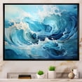 thumbnail image 1 of Designart "Rhapsody Of The Ocean" Abstract Impressionism Floater Framed Canvas Art Print, 1 of 5