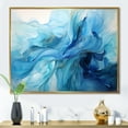thumbnail image 1 of Designart "Rhapsody Of The Ocean II" Abstract Impressionism Floater Framed Wall Art Living Room, 1 of 5