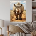 thumbnail image 1 of Designart "Rhincoeros Extremely African Angry II" Animals Metal Art Living Room, 1 of 5