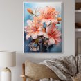 thumbnail image 1 of Designart "Rhododendron Pink composition IV" Floral & Botanical Floater Framed Canvas Art Print, 1 of 7