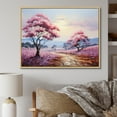thumbnail image 1 of Designart "Rhododendron landscape Pointillism Dot I" Floral Floater Framed Canvas Print, 1 of 7