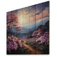 thumbnail image 1 of Designart "Rhododendron landscape Pointillism Dot III" Floral Print on Natural Pine Wood, 1 of 5