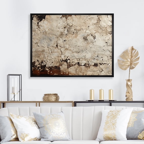 Designart "Rhythms of Champagne Grey Harmony I" Food & Beverage Framed Wall Art - Traditional Grey Champagne Entryway Framed Wall Art