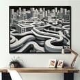 thumbnail image 1 of Designart "Rhythms of Urban Skateboarding" Cityscapes Floater Framed Wall Art Print, 1 of 7