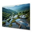 thumbnail image 1 of Designart "Rice Terraces China Azure painting I" Chinese Metal Art Print, 1 of 5