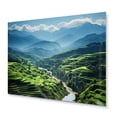 thumbnail image 1 of Designart "Rice Terraces China Azure painting III" Chinese Metal Wall Decor, 1 of 5