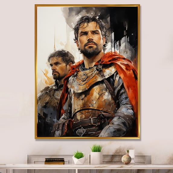 Designart "Richard The Leader King wall decor" Leader Floater Framed Wall Art Living Room