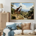thumbnail image 1 of Designart "Rift Valley Charm In Africa I" Animals Floater Framed Wall Art Living Room, 1 of 7