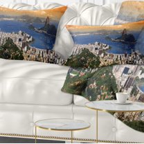 Designart Rio Landscape Panorama - Landscape Printed Throw Pillow - 12x20