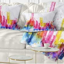 Designart Rio de Janeiro Skyline - Cityscape Throw Pillow - 12x20