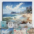 thumbnail image 1 of Designart "Rio s Copacabana Beach II" Nautical & Beach Metal Art Print, 1 of 1