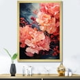 thumbnail image 1 of Designart "Rippling Reverie Flowers In Coral" Abstract Spirals Picture Framed Canvas Prints, 1 of 5