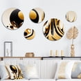 thumbnail image 1 of Designart "Rising Gold II" Modern Geometric Round Metal Wall Art Set of 5 Piece - Round Wall Art Set, 1 of 5