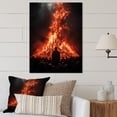thumbnail image 1 of Designart "Ritualistic Fire Folk Religion wall art" Spiritual Metal Wall Art Prints, 1 of 5