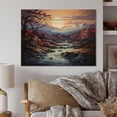 thumbnail image 1 of Designart "River Reverie Asian Painting I" Asian Print on Natural Pine Wood, 1 of 5
