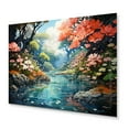 thumbnail image 1 of Designart "River Rhapsody Coastal coral underwater Forest art painting" Landscapes Metal Art Print, 1 of 1