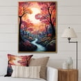 thumbnail image 1 of Designart "River curious Thorugh Forest Landscape II" Landscape & Nature Floater Framed Canvas Wall Art, 1 of 7