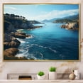 thumbnail image 1 of Designart "Riviera Reverie Italy Italian painting" Landscapes Floater Framed Canvas Wall Art, 1 of 7