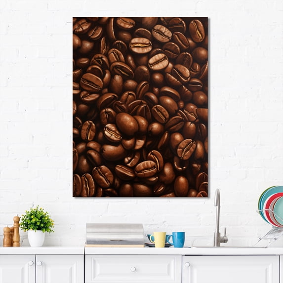 Designart "Roasted Coffee Beans A Food Portrait II" Food & Beverage Canvas Print
