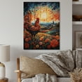 thumbnail image 1 of Designart "Roaster Barnyard Charm II" Animals Print on Natural Pine Wood, 1 of 5