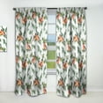 thumbnail image 1 of Designart 'Robin Birds Sitting On Pine Branch' Animals Curtain Panel, 1 of 5