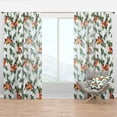 thumbnail image 1 of Designart 'Robin Birds Sitting On Pine Branch' Animals Curtain Panel, 1 of 4