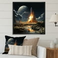 thumbnail image 1 of Designart "Rocketship Lunar Dream " Transportation Floater Framed Canvas Print, 1 of 7