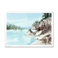 thumbnail image 1 of Designart 'Rocks With The Blue Lake' Lake House Framed Art Print, 1 of 1