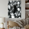 thumbnail image 1 of Designart "Rocks and Bugs in Black and Grey I" Animals Canvas Wall Art - Modern Grey Insects & Bugs Bedroom Canvas Wall Art, 1 of 6