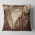 thumbnail image 1 of Designart Rocks and Forest in Black and White - Landscape Printed Throw Pillow - 18x18, 1 of 4