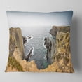 thumbnail image 1 of Designart Rocky Bay Portugal Panorama - Oversized Beach Throw Pillow - 18x18, 1 of 4