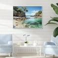thumbnail image 1 of Designart "Rocky Beach Calm Retreat I" Nautical & Beach Floater Framed Canvas Print, 1 of 7