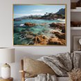 thumbnail image 1 of Designart "Rocky Beach Serenity Spain Azure Coastline I" Nautical & Beach Floater Framed Wall Art Living Room, 1 of 7