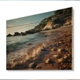 thumbnail image 1 of Designart "Rocky Beach Tides Beauty I" Nautical & Beach Print on Natural Pine Wood, 1 of 5
